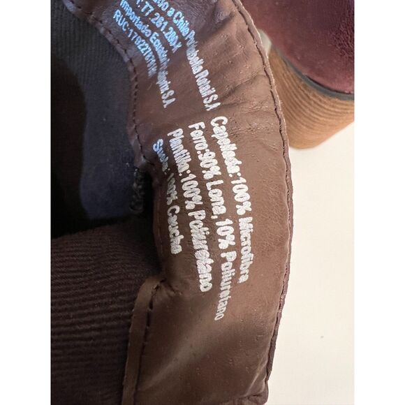 Call It Spring (ALDO) burgundy stacked heel ankle boots. Size 8. - Picture 9 of 10